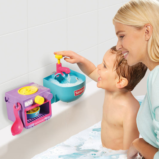 Tomy Toomies Bubble & Bake Bathtime Kitchen | Bath Toy for Toddlers 18m+