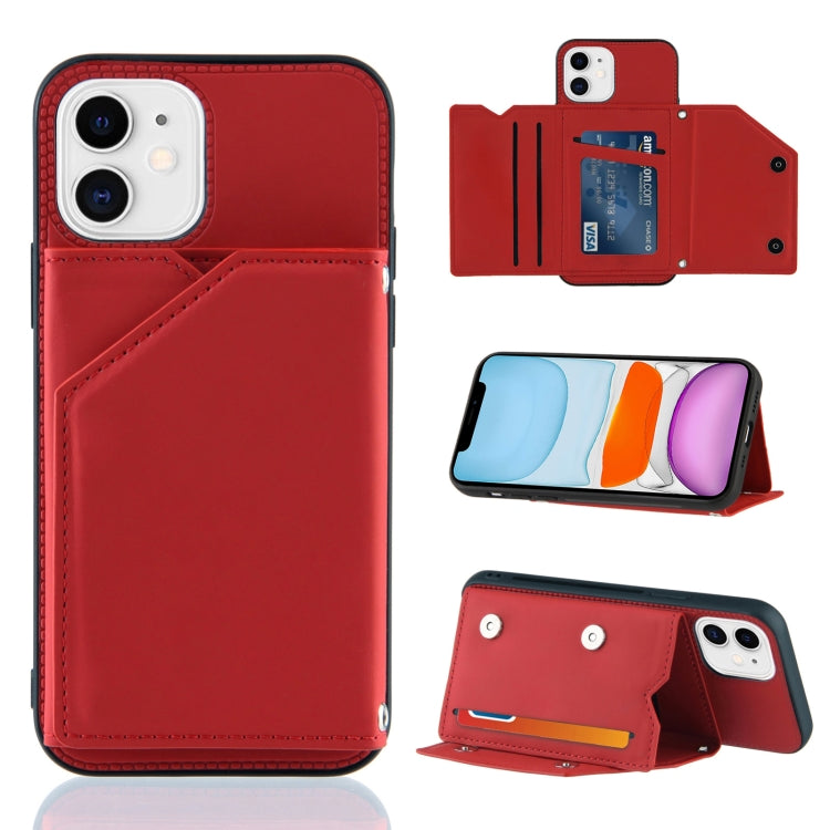 iPhone Flip Case with Card Slots, Stand & Photo Frame - Shockproof PU Leather