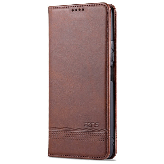 Funda de cuero con tapa horizontal con textura de pantorrilla magnética AZNS con ranuras para tarjetas, soporte y billetera, para Xiaomi Poco F3, para Samsung Galaxy A32 4G
