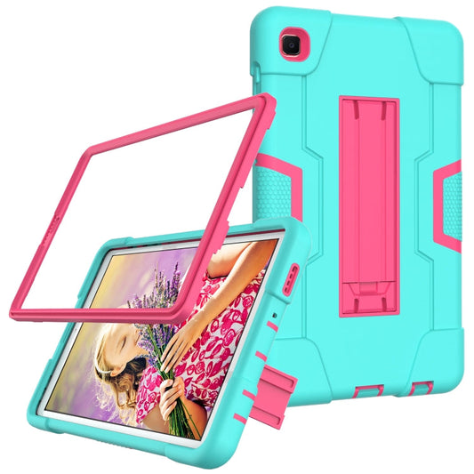 Kontrastfarbener Roboter Stoßfeste Silikon- + PC-Schutzhülle mit Halterung, für Samsung Galaxy Tab A7 Lite T225, für Samsung Galaxy Tab A7 10.4 (2020)