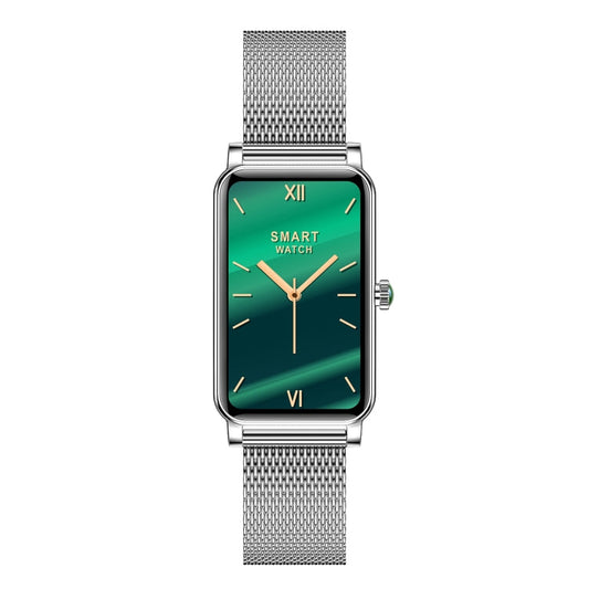 Reloj inteligente ZX19 para mujer - Pantalla HD de 1.45", IP68 resistente al agua, monitor de frecuencia cardíaca y sueño (correa de acero)