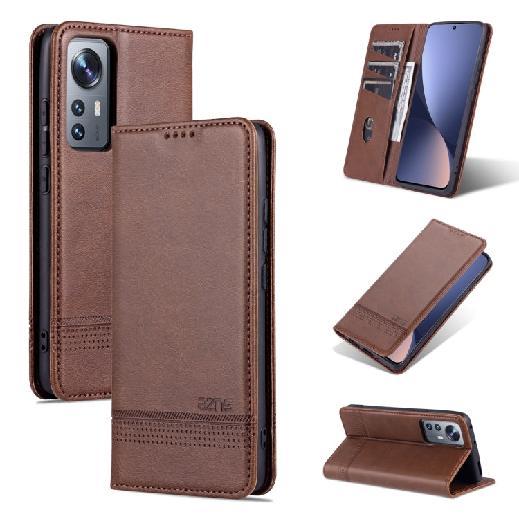 AZNS Magnetic Flip Leather Phone Case with Card Slots & Wallet