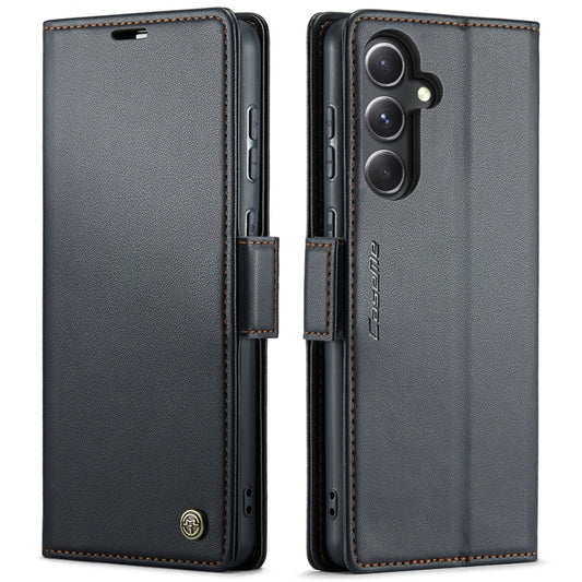 CaseMe 023 RFID Blocking Wallet Case – Samsung Galaxy S23 FE / A14 / A24 / A34 | Litchi Leather with Stand