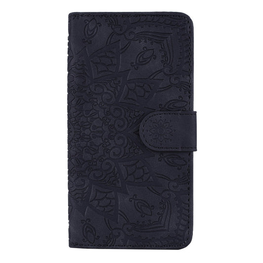 Funda tipo cartera con tapa de girasol en relieve, con ranuras para tarjetas y soporte para Xiaomi y Huawei