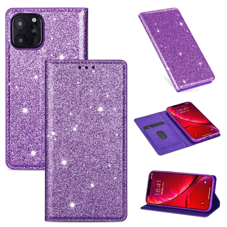 Ultradünne Glitter-Magnet-Horizontal-Flip-Lederhülle mit Halter und Kartenfächern, für iPhone 6 Plus, für iPhone 8 / 7, für iPhone 8 Plus / 7 Plus, für iPhone 11