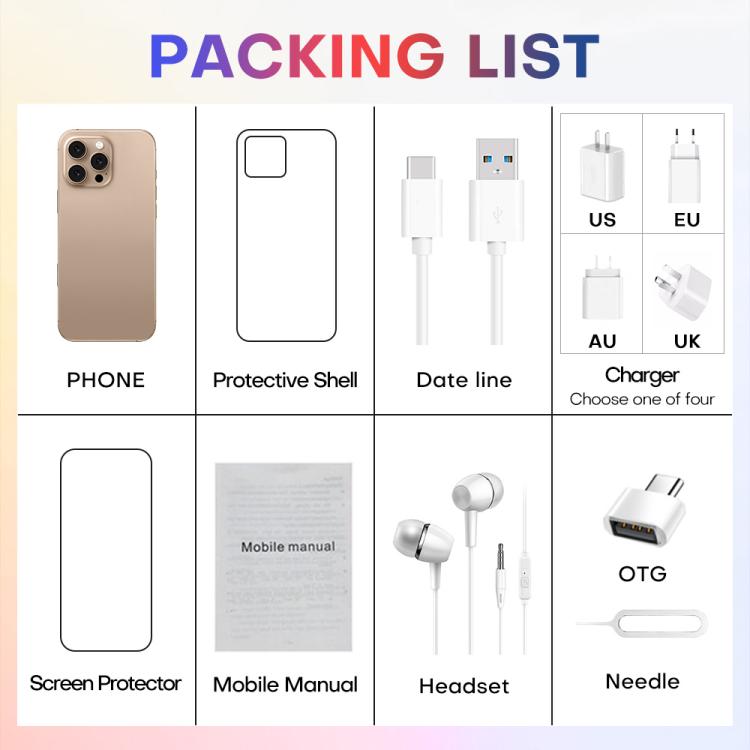 A88A i16 Pro Max 4G Smartphone | 6GB RAM 64GB | 6.6" HD+ | NFC | Android 12
