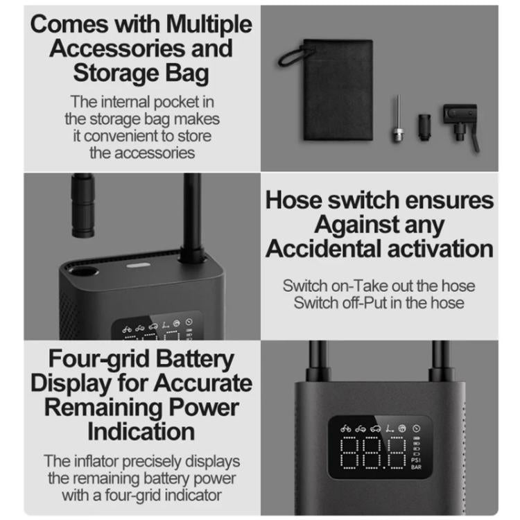 Xiaomi Mijia Luftpumpe 2D Tragbarer Elektrischer Luftkompressor Für Motorrad, Auto, Basketball, Mijia Luftpumpe 2D