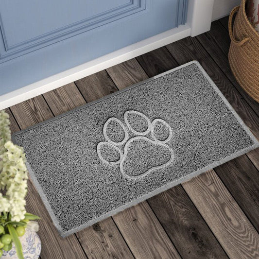 Nicoman Paw Print Embossed Spaghetti Door Mat | Indoor & Outdoor | Non-Slip