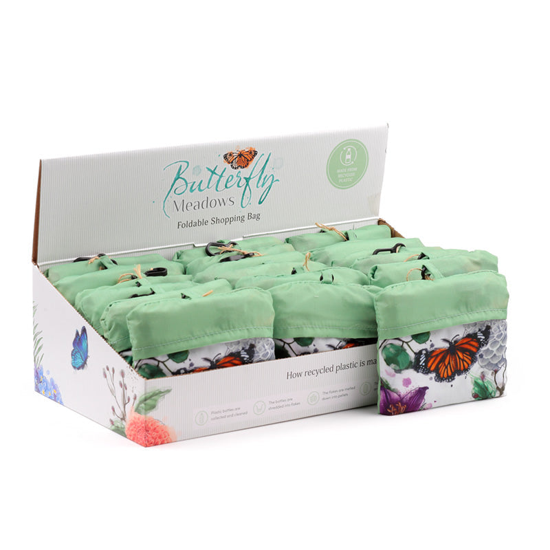 Foldable Reusable Shopping Bag Butterfly Meadows