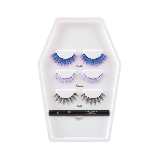 Lash Madness 3-Pair Faux Mink Lash Set with Adhesive - Vegan & Cruelty-Free