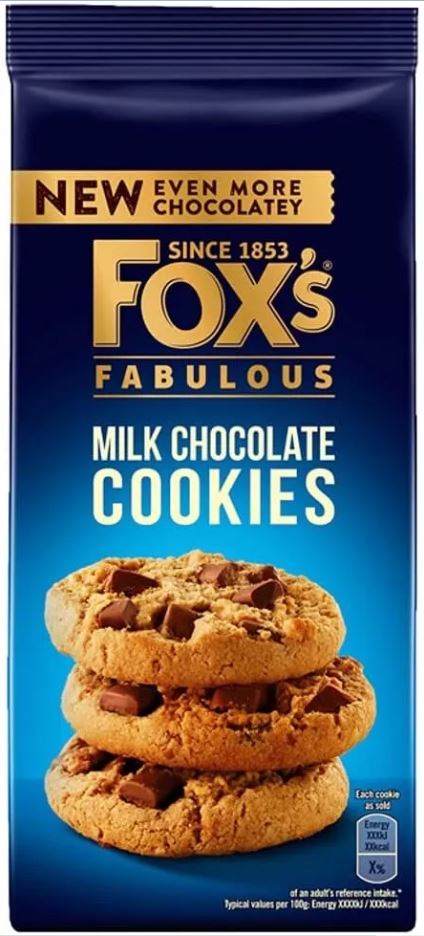 Fox's Milk Chunkie Cookie 180g (Pack of 8)