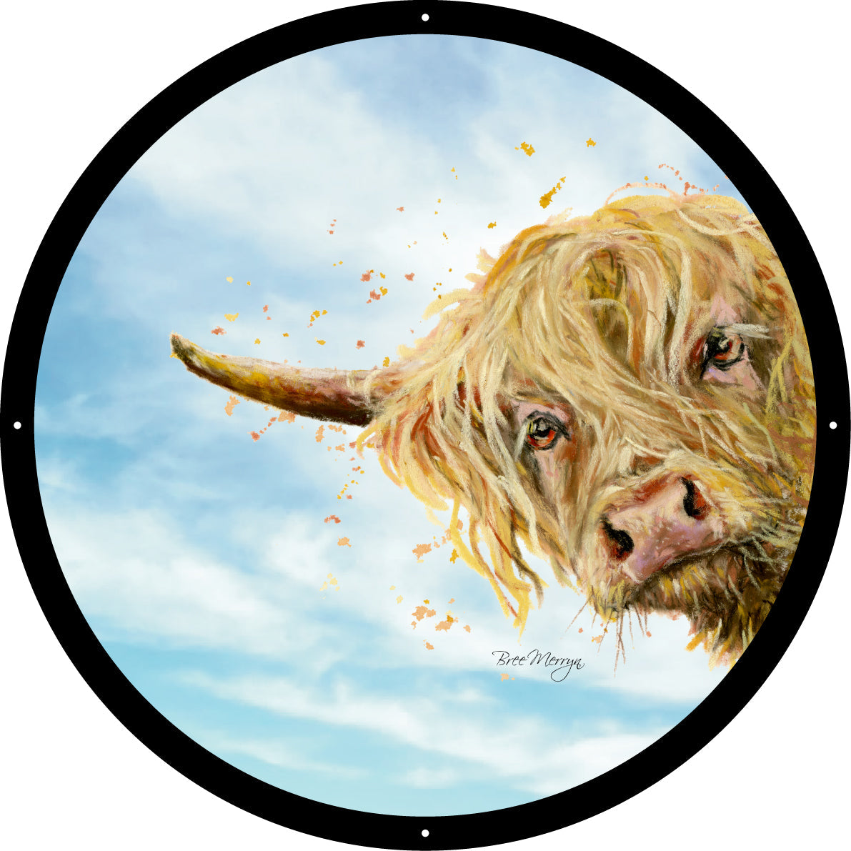 Highland Cow Garden Mirror