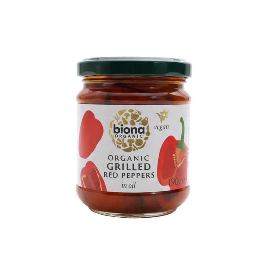 Bio Gegrillte Rote Paprika in Öl – 190g – Biona