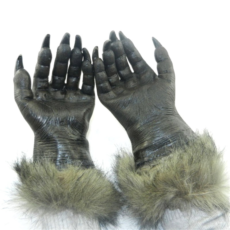 1 Paar Halloween-Dekoration Latex Wolfshandschuhe Halloween Festival Party Kostüm Maskerade Handschuh-Requisiten, Wolfshandschuhe
