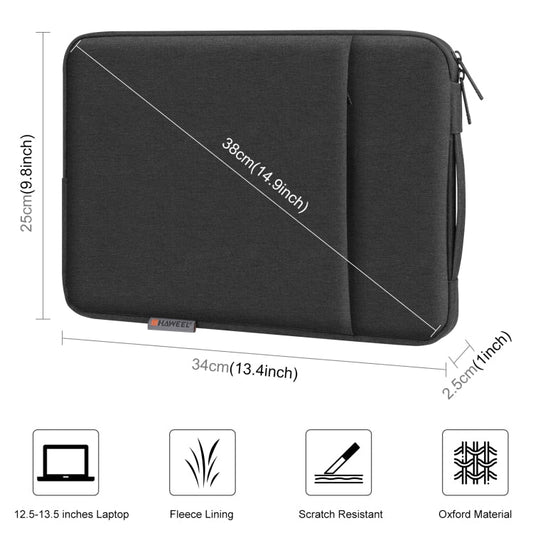 HAWEEL Laptop-Hülle Laptoptasche mit Reißverschluss und Griff für 12,5-13,5 Zoll Laptops, für 12,5-13,5 Zoll Laptops (mit Griff)