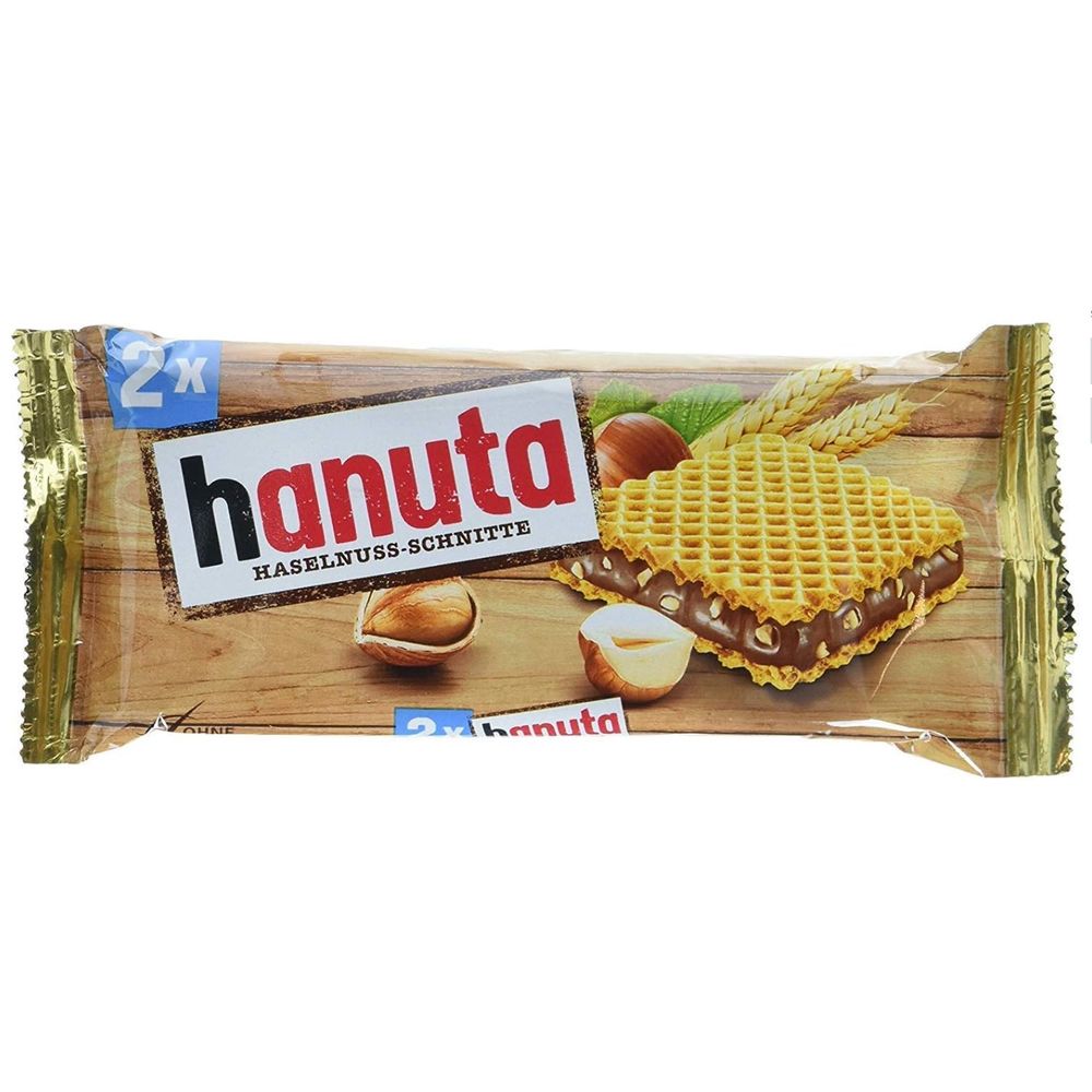 Ferrero Hanuta Chocolate Wafer With Hazelnuts (Cikolatali Findikli Gofret) 44 Grams