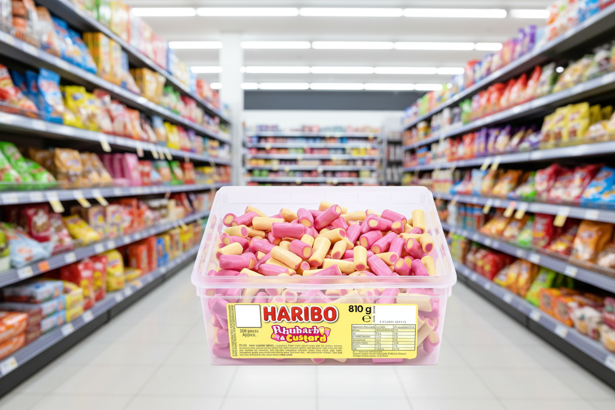 Haribo Rhubarb & Custard Sweets – Bulk Pack of 300