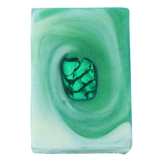 Heart Chakra Crystal Soap Bar | Malachite & Lavender Spa | 100g