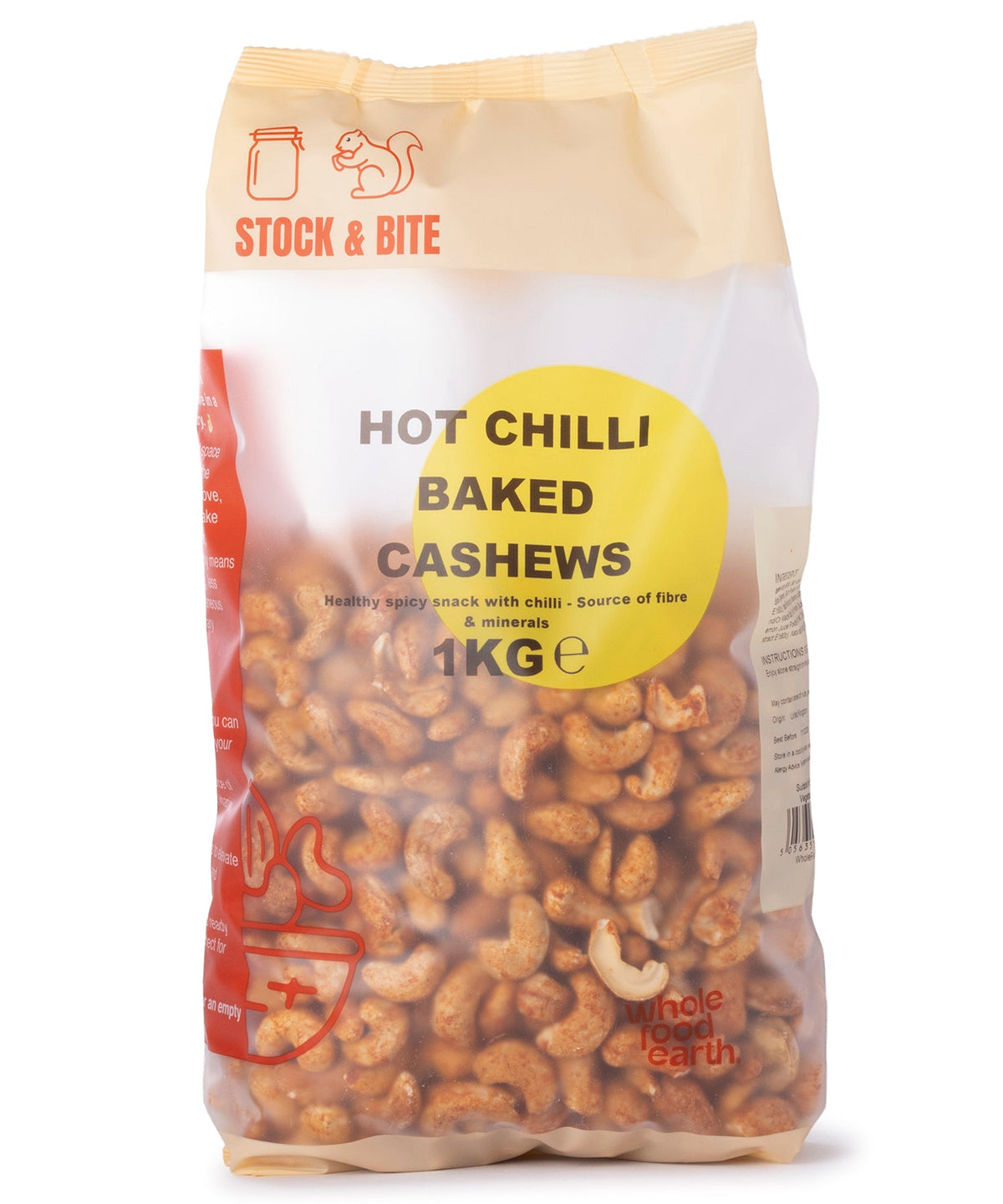 Anacardos horneados con chile picante - Stock & Bite - 1kg