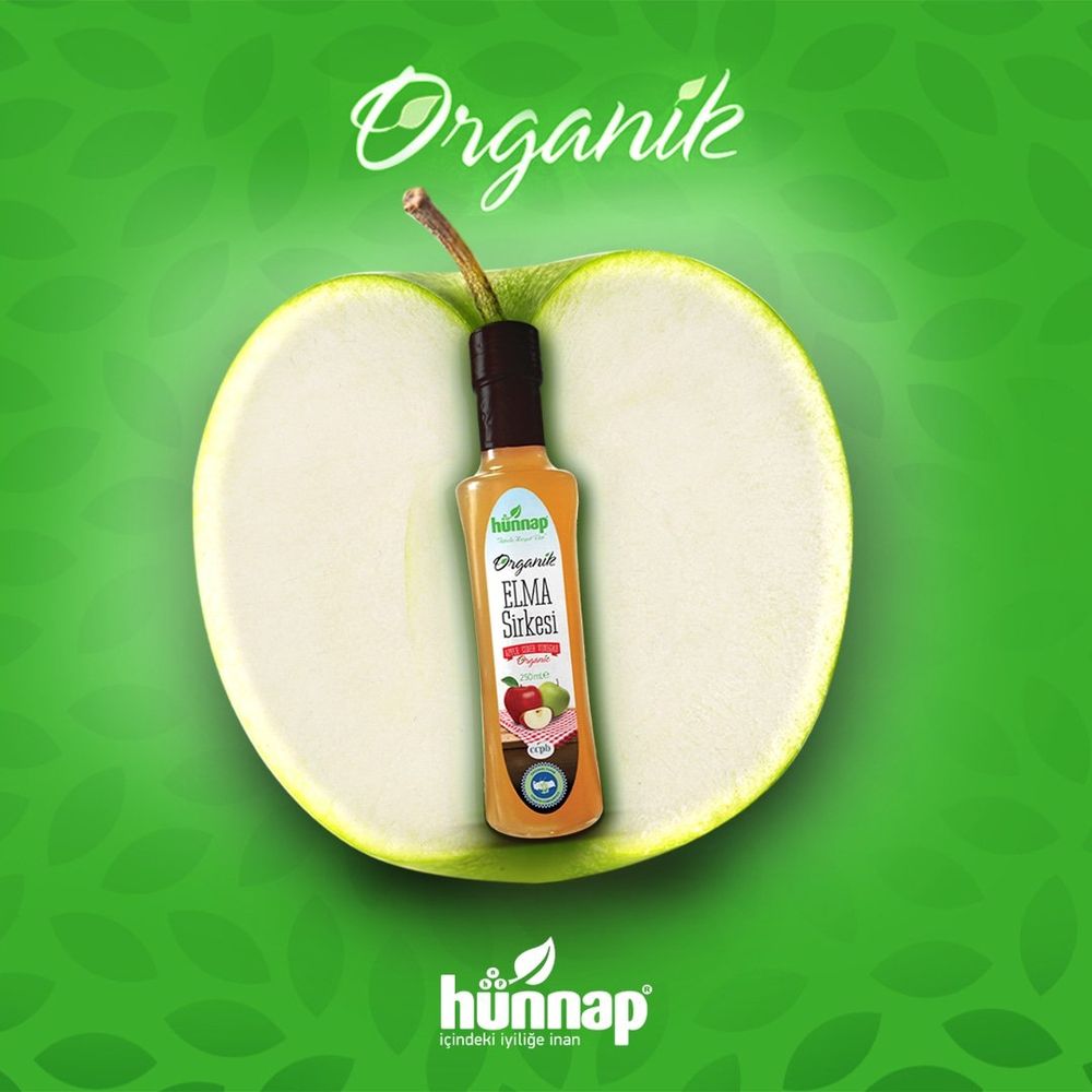 Organic Apple Cider Vinegar (Hünnap Organik Elma Sirkesi) 250 ml