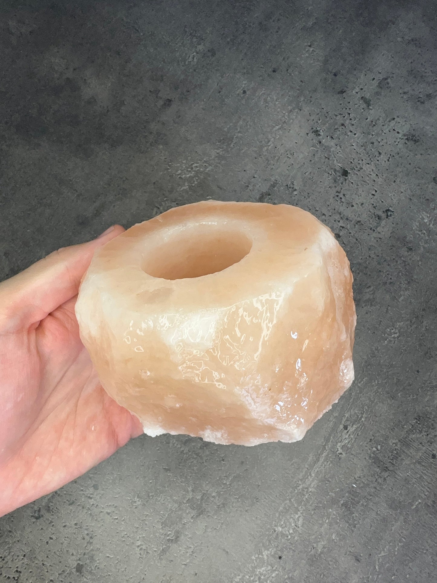 Himalayan Salt Tealight Holder – Natural Crystal Candle Holder
