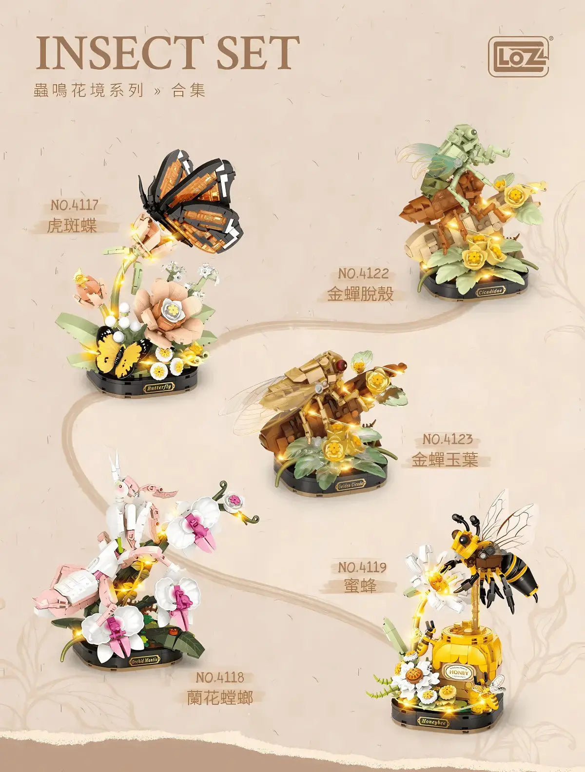 LOZ Hatching Cicada 4122