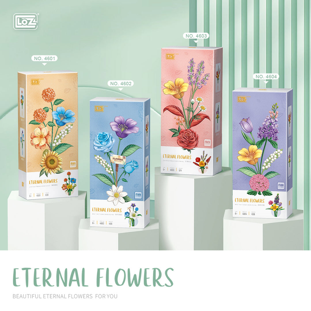 LOZ Ewige Blumen Orange Dämmerungsstrauß 4601