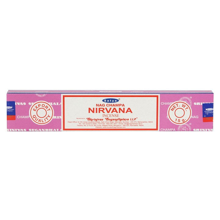 12 Packs of Nirvana Incense Sticks by Satya