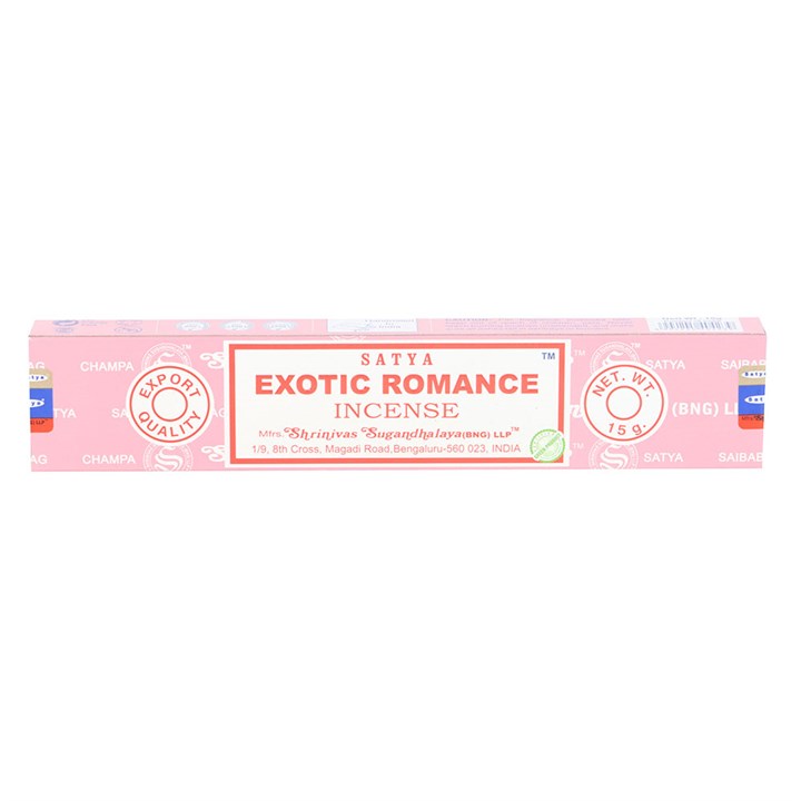 12 Packs of Satya Exotic Romance Incense Sticks