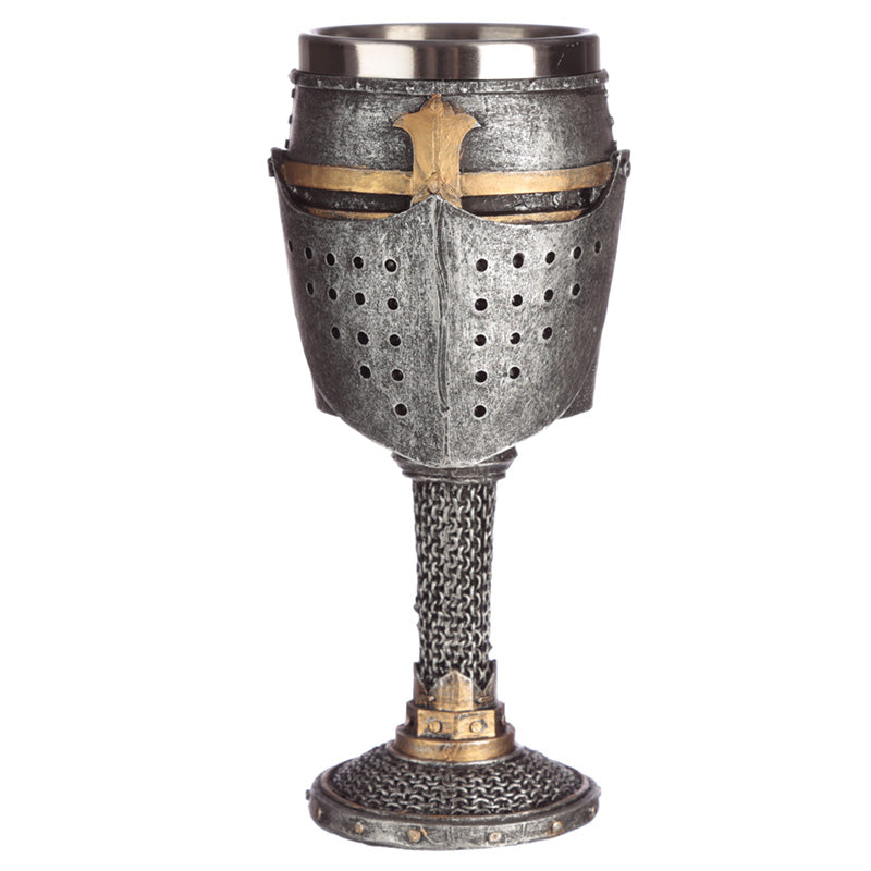 Decorative Medieval Helmet & Chain Mail Goblet