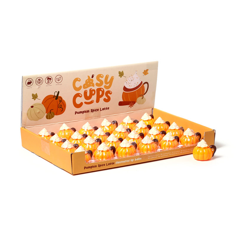 Cozy Cups Pumpkin Spiced Latte Lip Balm in Shaped Holder
