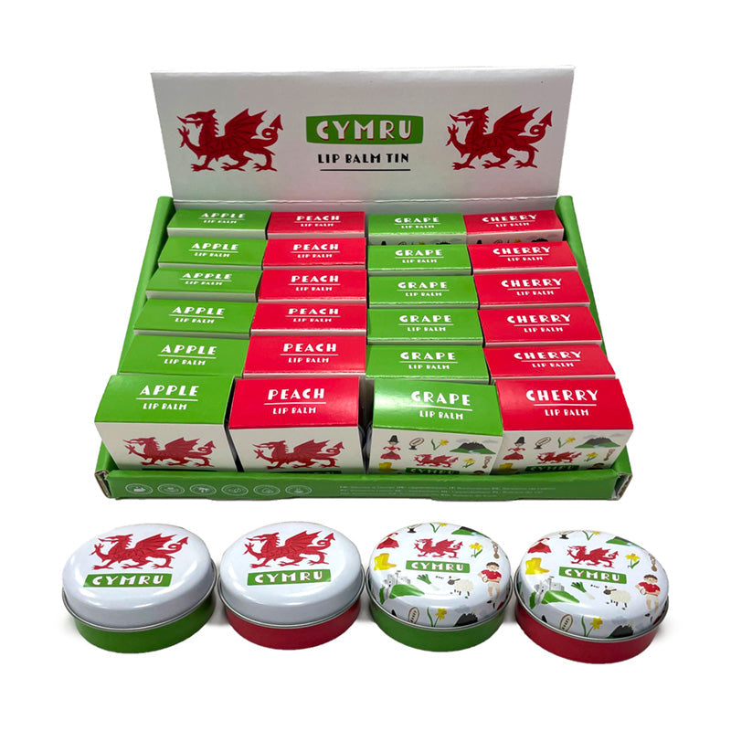 Welsh Dragon Wales (Cymru) Souvenir Lip Balm in a Tin