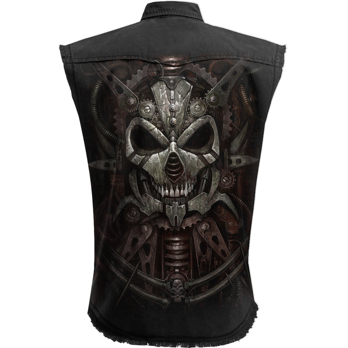 DIESEL PUNK - Sleeveless Stone Washed Worker Black