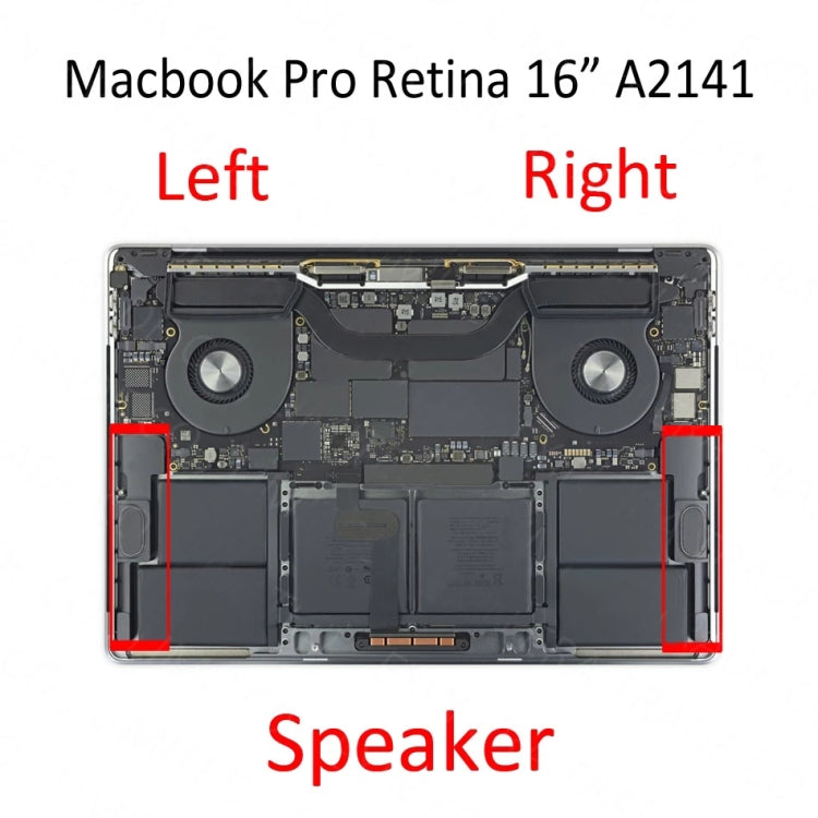 1 Par Altavoz Timbre Zumbador EMC 3347 para Macbook Pro Retina 16 pulgadas A2141 (2019-2020), A2141