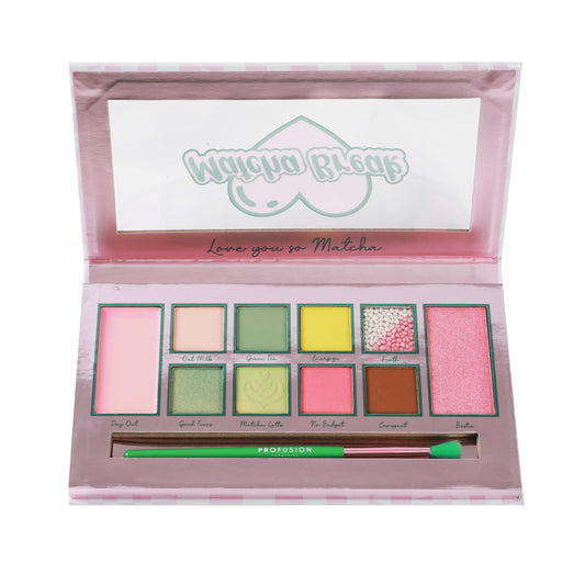Paleta de sombras y brocha Matcha Break 10