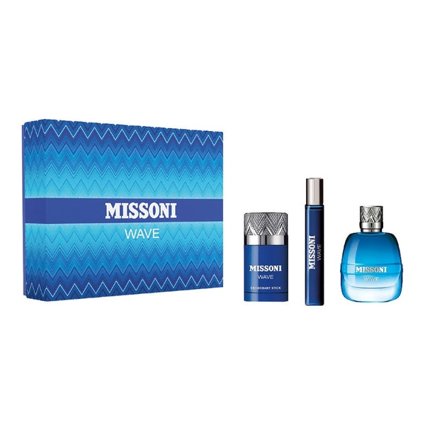 Missoni Wave Gift Set 100ml EDT + 10ml EDT + 75ml Deodorant Stick