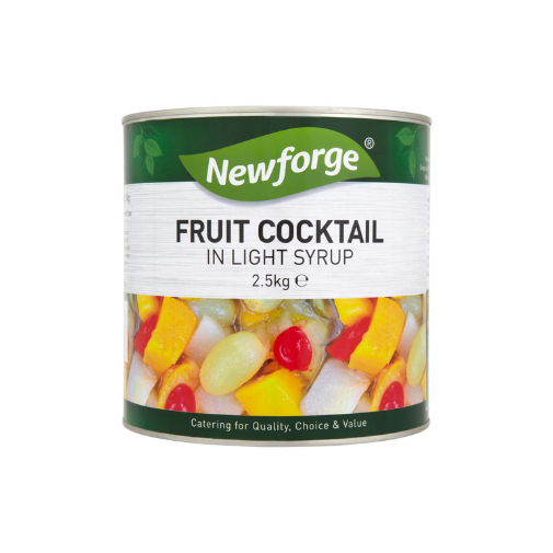 6 x Newforge Cóctel de Frutas en Almíbar Ligero 2.5Kg