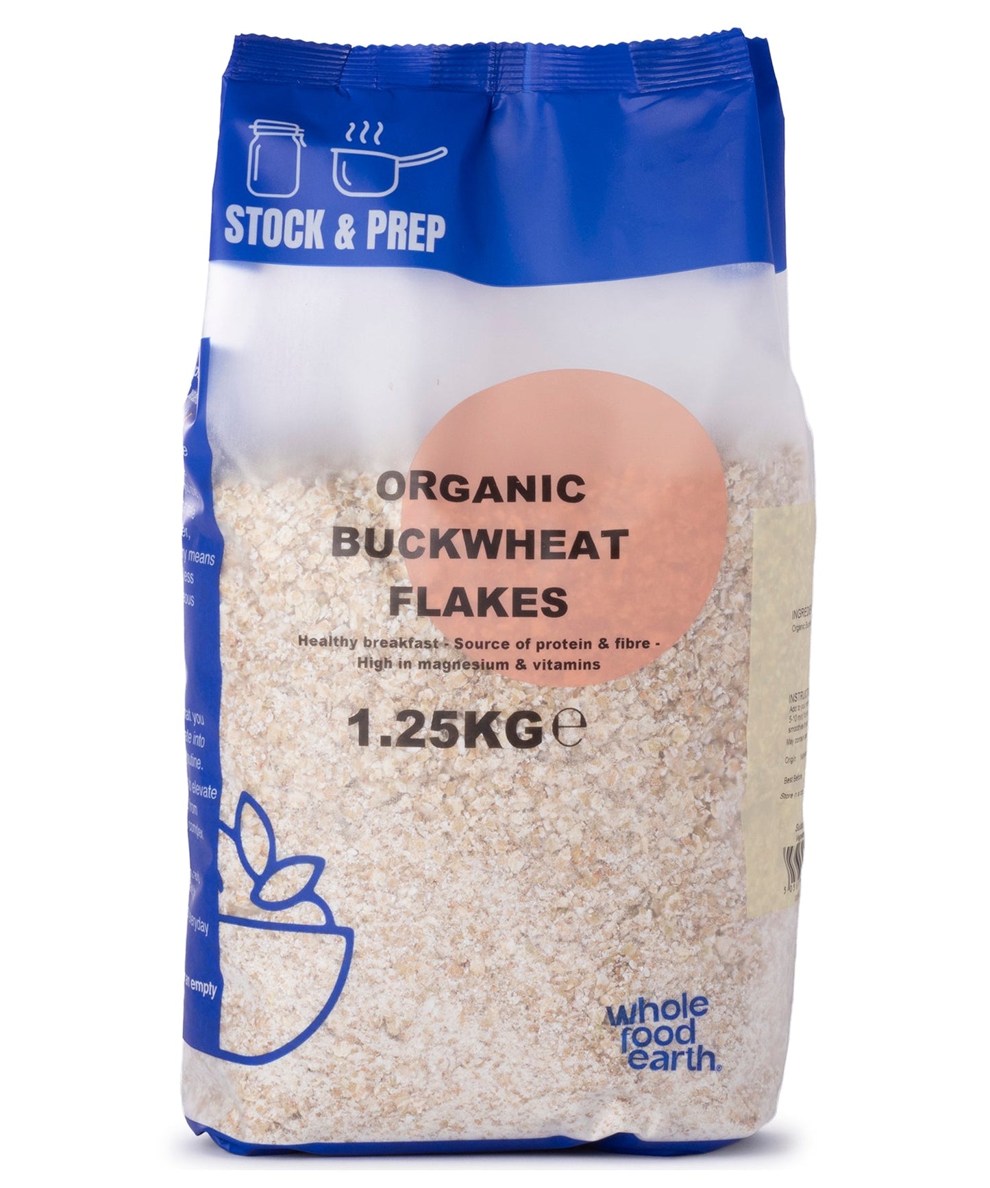 Bio Buchweizenflocken 1,25kg | Glutenfrei | Proteinreich | Auf Lager & Vorbereitet