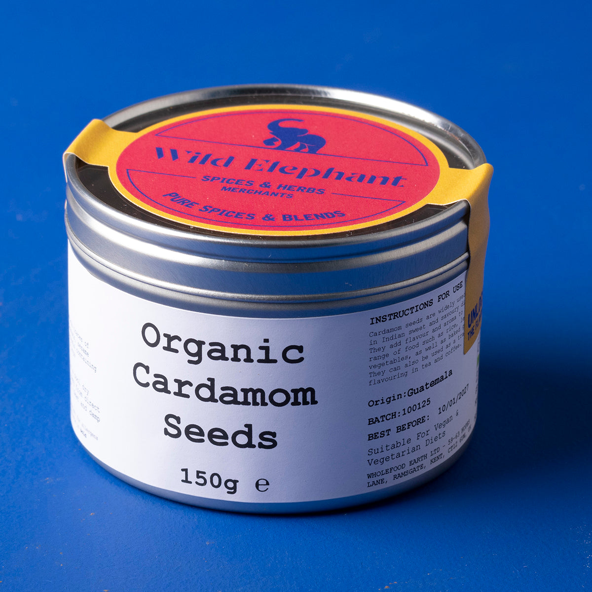 Semillas de cardamomo orgánicas - Wild Elephant - 150g