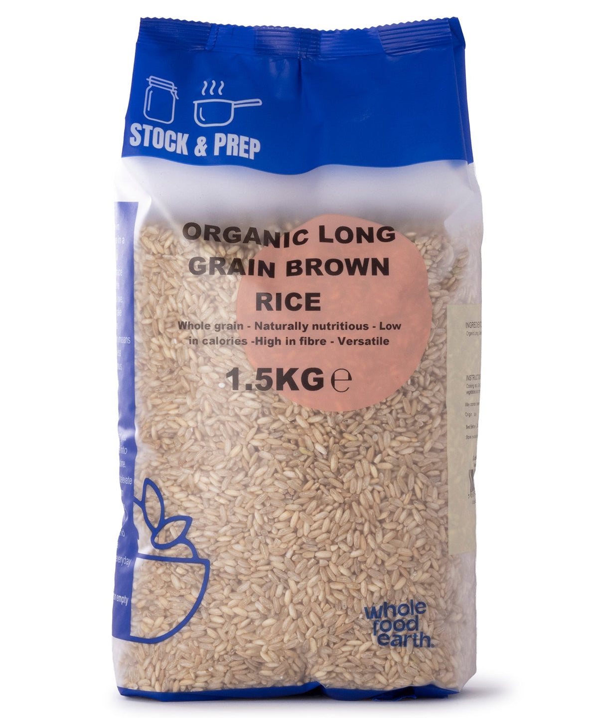 Arroz Integral de Grano Largo Ecológico - Stock y Preparación - 1.5kg