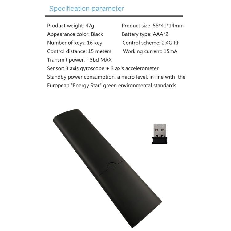 Q5 2.4G RF 3D Gebürstete Mode Somatosensorische Universelle Air Mouse Fernbedienung
