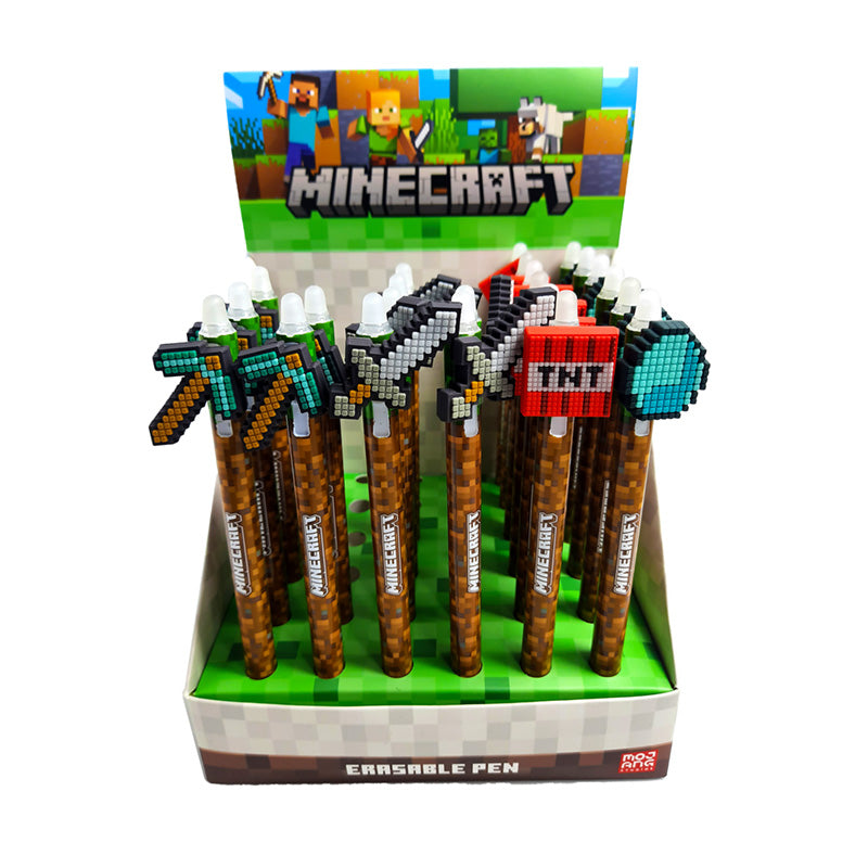 Minecraft Tools Erasable Pen with Silicone Topper