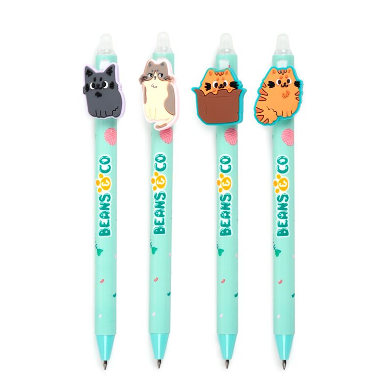Beans & Co Cat Erasable Pen with PVC Topper