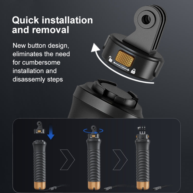 PULUZ Magnetic Quick Release Floating Hand Grip for GoPro, DJI Osmo & Action Cameras