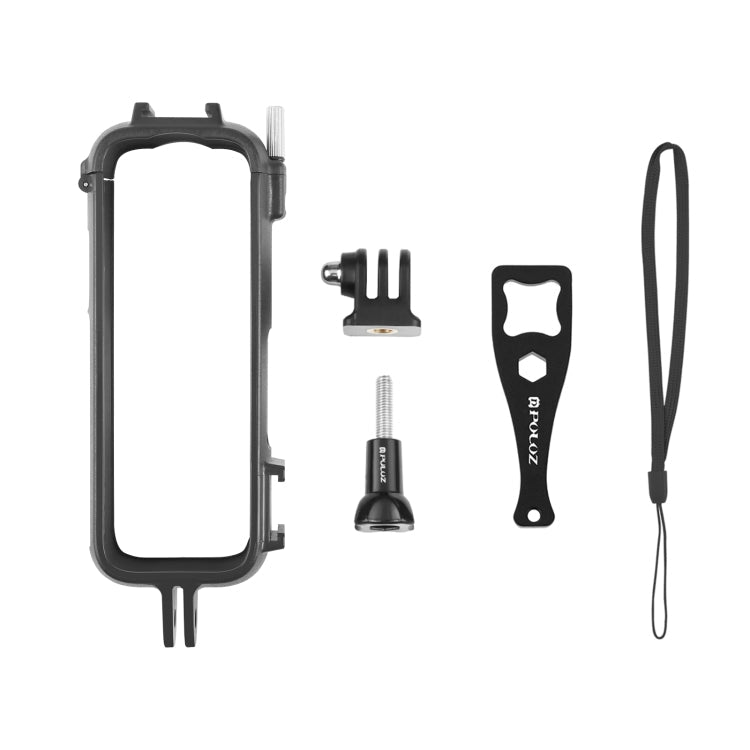 PULUZ Kaltschuh-PC-Schutzrahmen für Insta360 X4 mit Adapterhalterung & Schraube