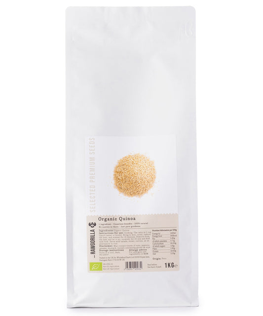 RAWGORILLA Quinua Orgánica 1kg - Grano Peruano Premium