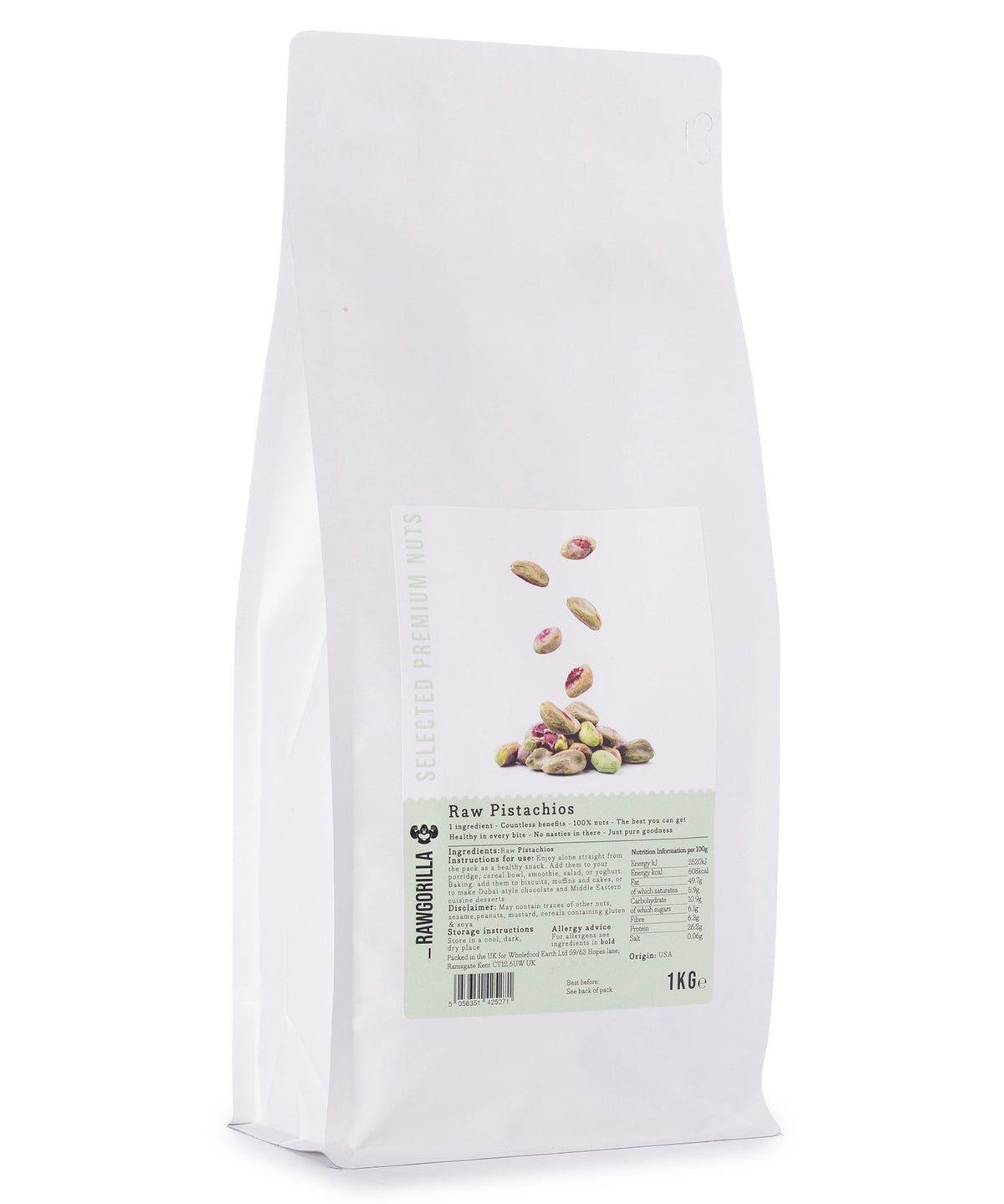 Pistachos crudos - RAWGORILLA - 1kg
