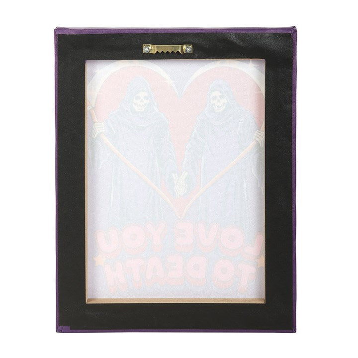 19x25cm Love You To Death Canvas Plaque by Steven Rhodes