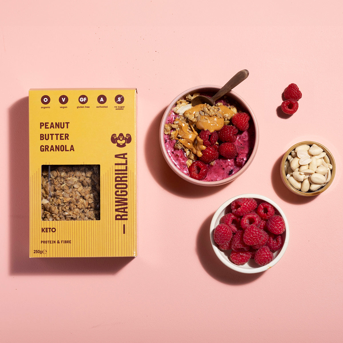 Granola Keto de Mantequilla de Cacahuete - 250g - Raw Gorilla