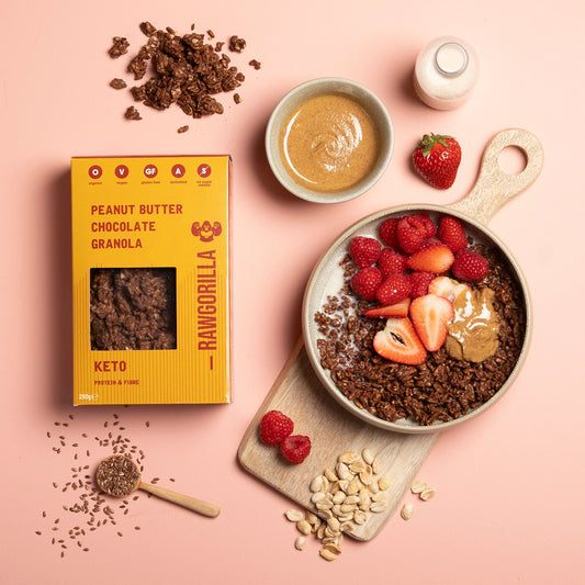 Granola Cetogénica de Mantequilla de Cacahuete y Chocolate - 250g - Raw Gorilla